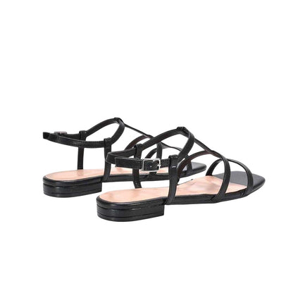 Black - Back - XY London Womens-Ladies Danielle Caged Sandals