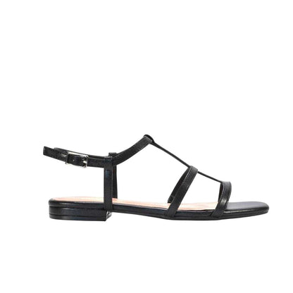 Black - Side - XY London Womens-Ladies Danielle Caged Sandals
