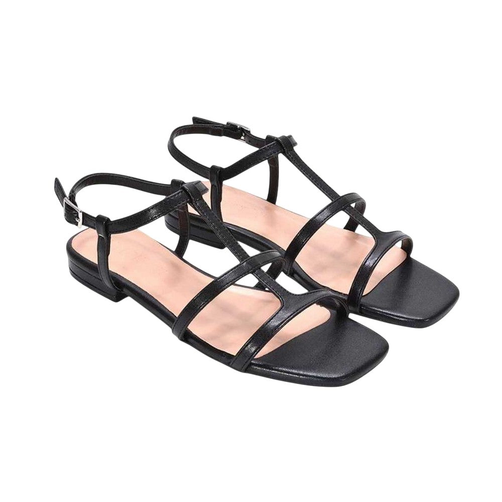 Black - Front - XY London Womens-Ladies Danielle Caged Sandals