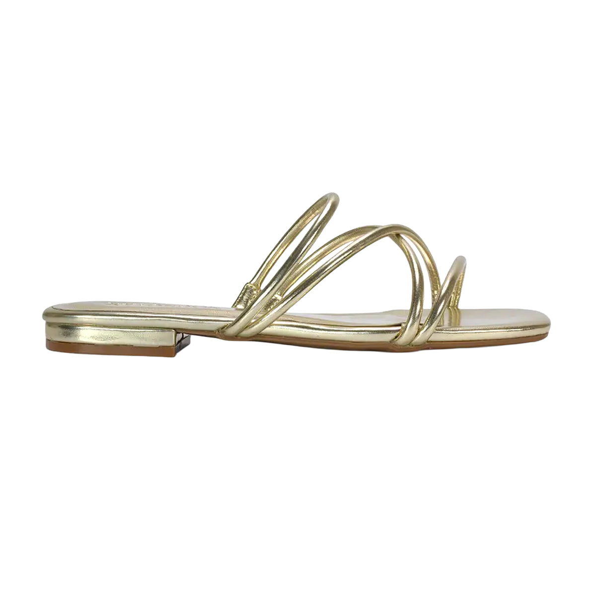 Metallic Gold - Back - XY London Womens-Ladies Suzzie Metallic Strappy Sandals