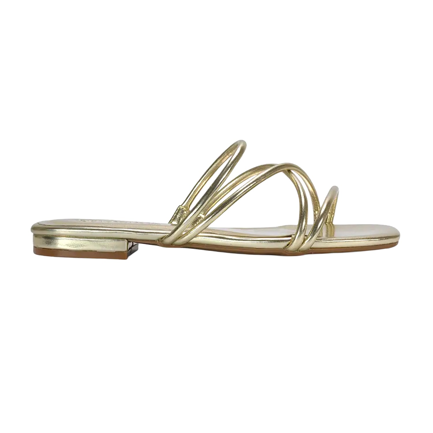 Metallic Gold - Back - XY London Womens-Ladies Suzzie Metallic Strappy Sandals