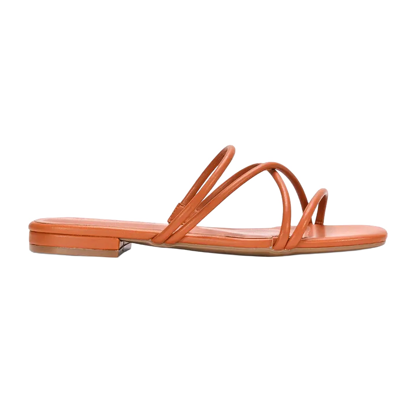 Tan - Back - XY London Womens-Ladies Suzzie Metallic Strappy Sandals