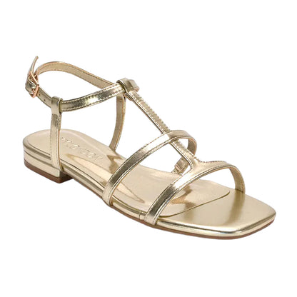 Metallic Gold - Lifestyle - XY London Womens-Ladies Danielle Caged Metallic Strappy Sandals