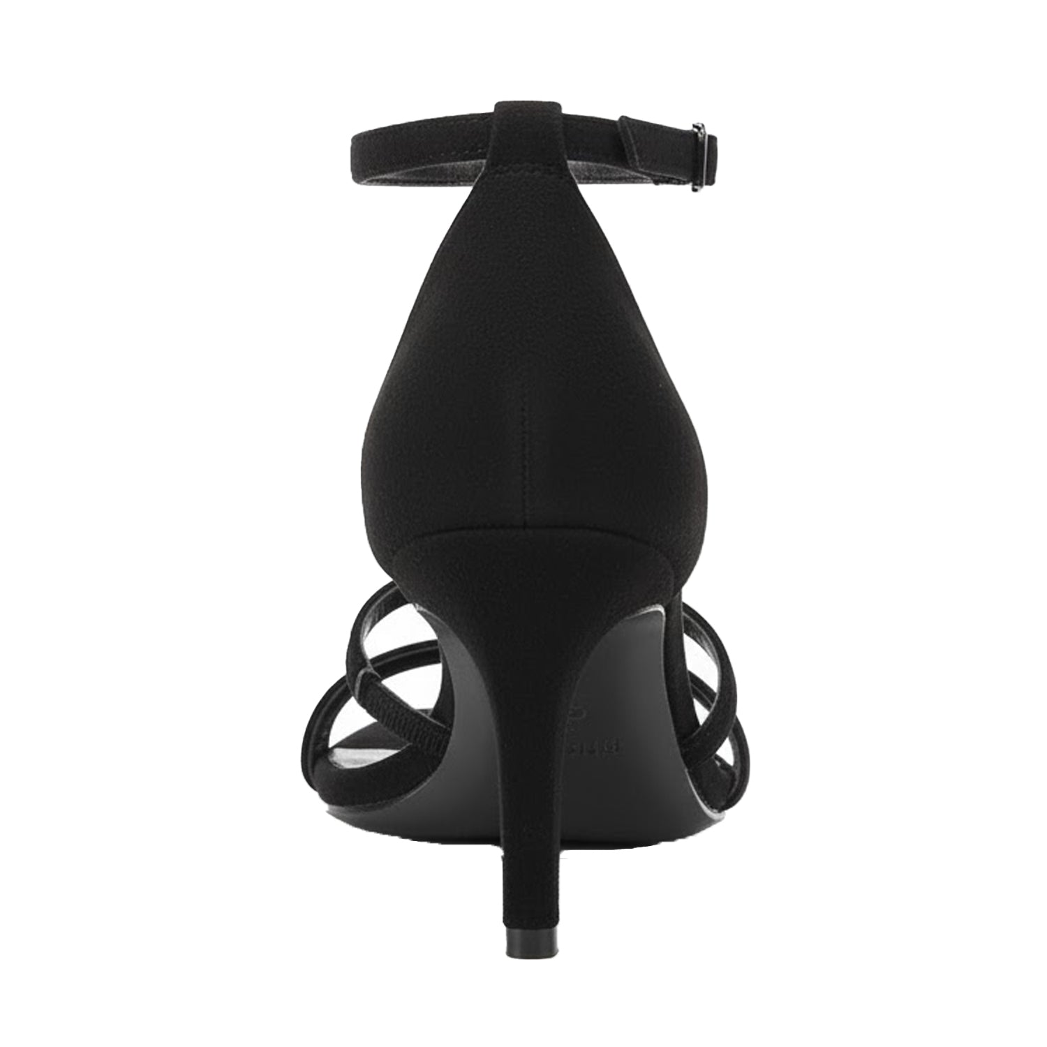 Jet Black - Back - XY London Womens-Ladies Lea Strappy Low Kitten Heel Sandals