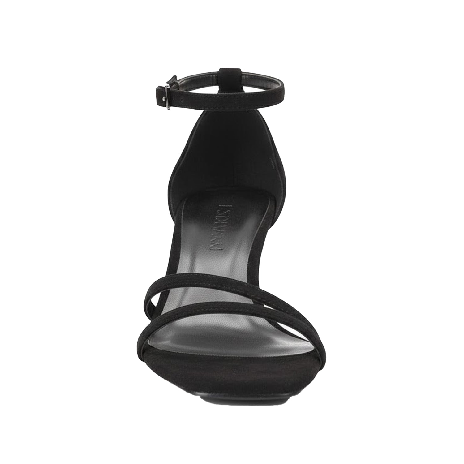 Jet Black - Lifestyle - XY London Womens-Ladies Lea Strappy Low Kitten Heel Sandals