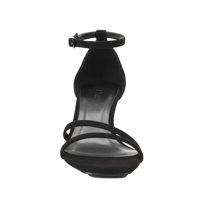 Jet Black - Lifestyle - XY London Womens-Ladies Lea Strappy Low Kitten Heel Sandals