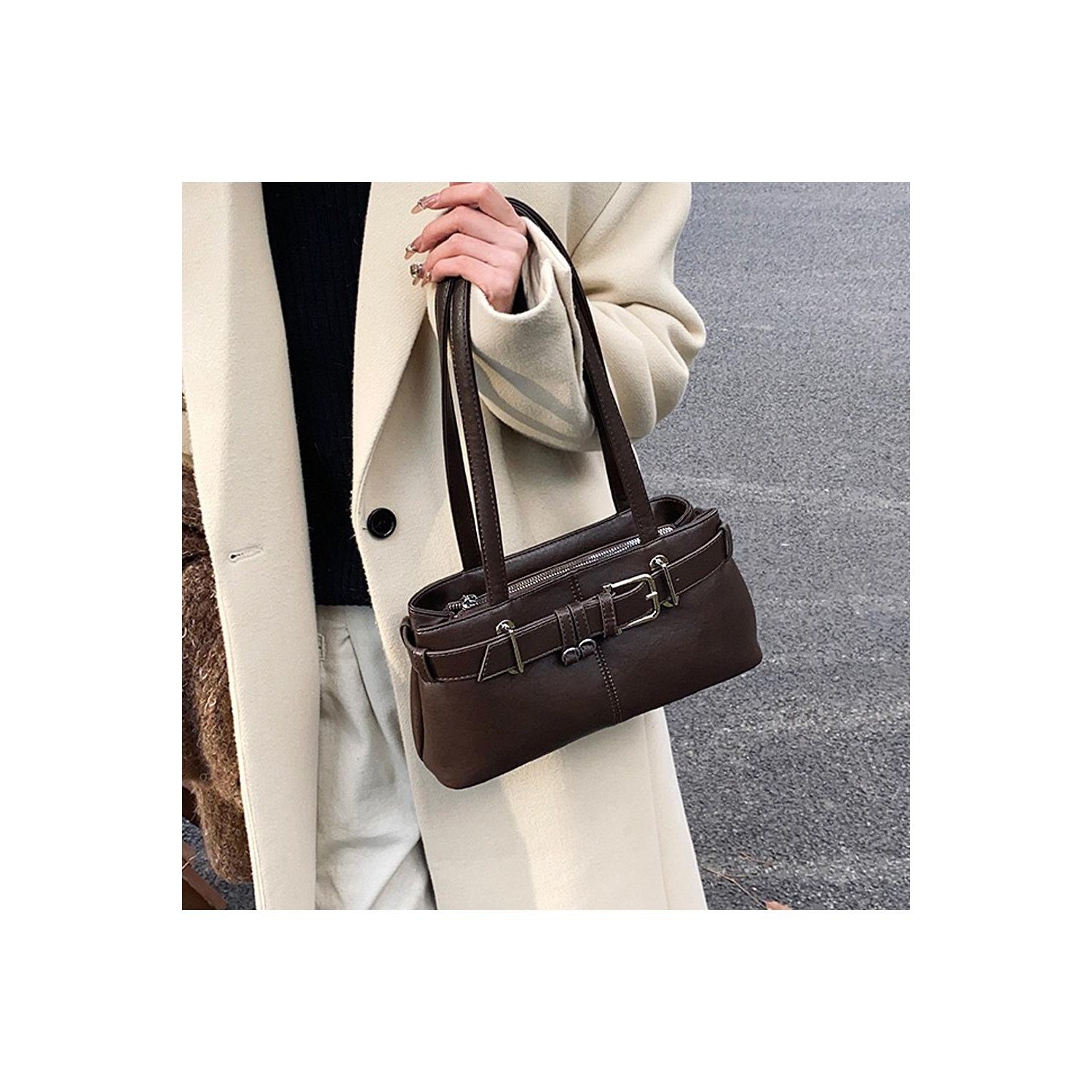 Brown - Lifestyle - XY London Womens-Ladies Josephine Belted Shoulder Bag