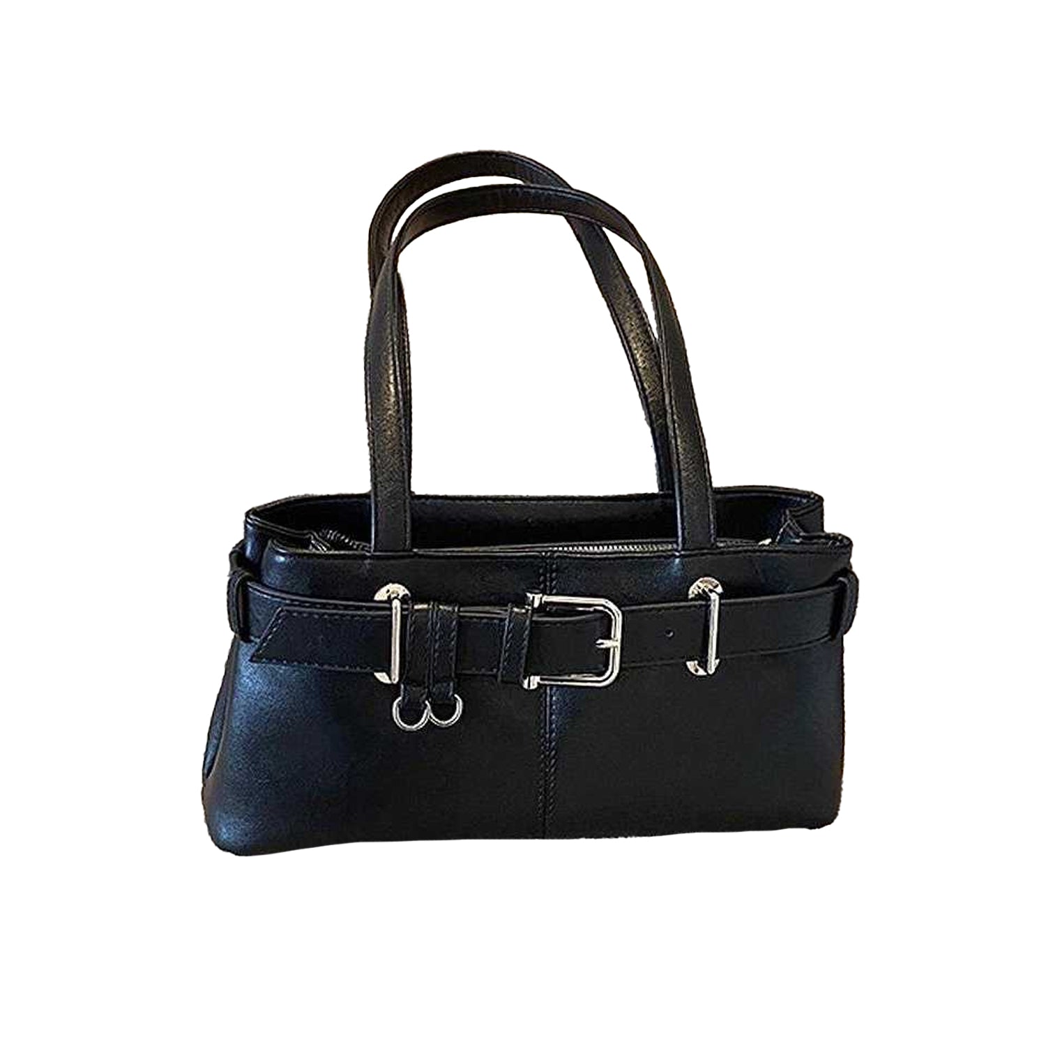 Black - Front - XY London Womens-Ladies Josephine Belted Shoulder Bag