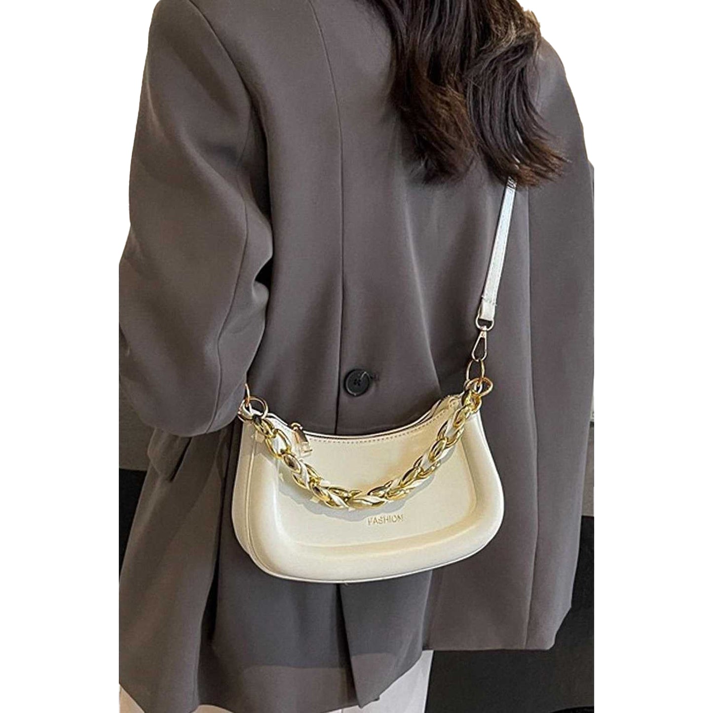 Beige - Front - XY London Womens-Ladies Helina Chain Strap Handbag