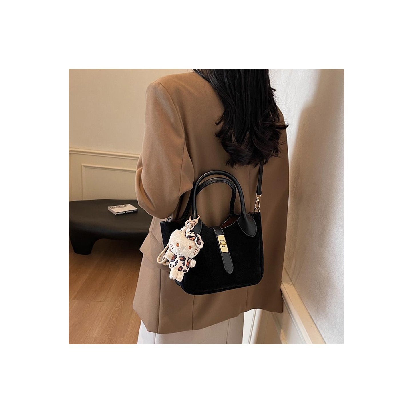 Black - Lifestyle - XY London Elisie Charm Handbag