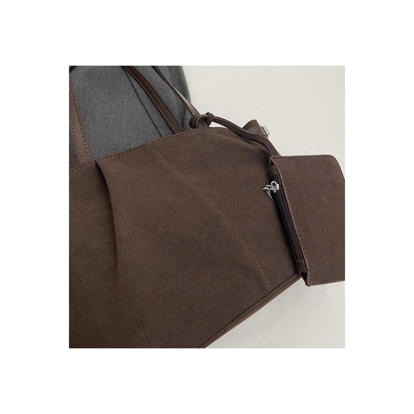Brown - Side - XY London Destiny Tote Bag