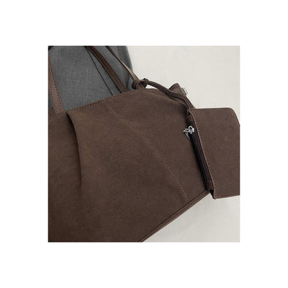 Brown - Side - XY London Destiny Tote Bag