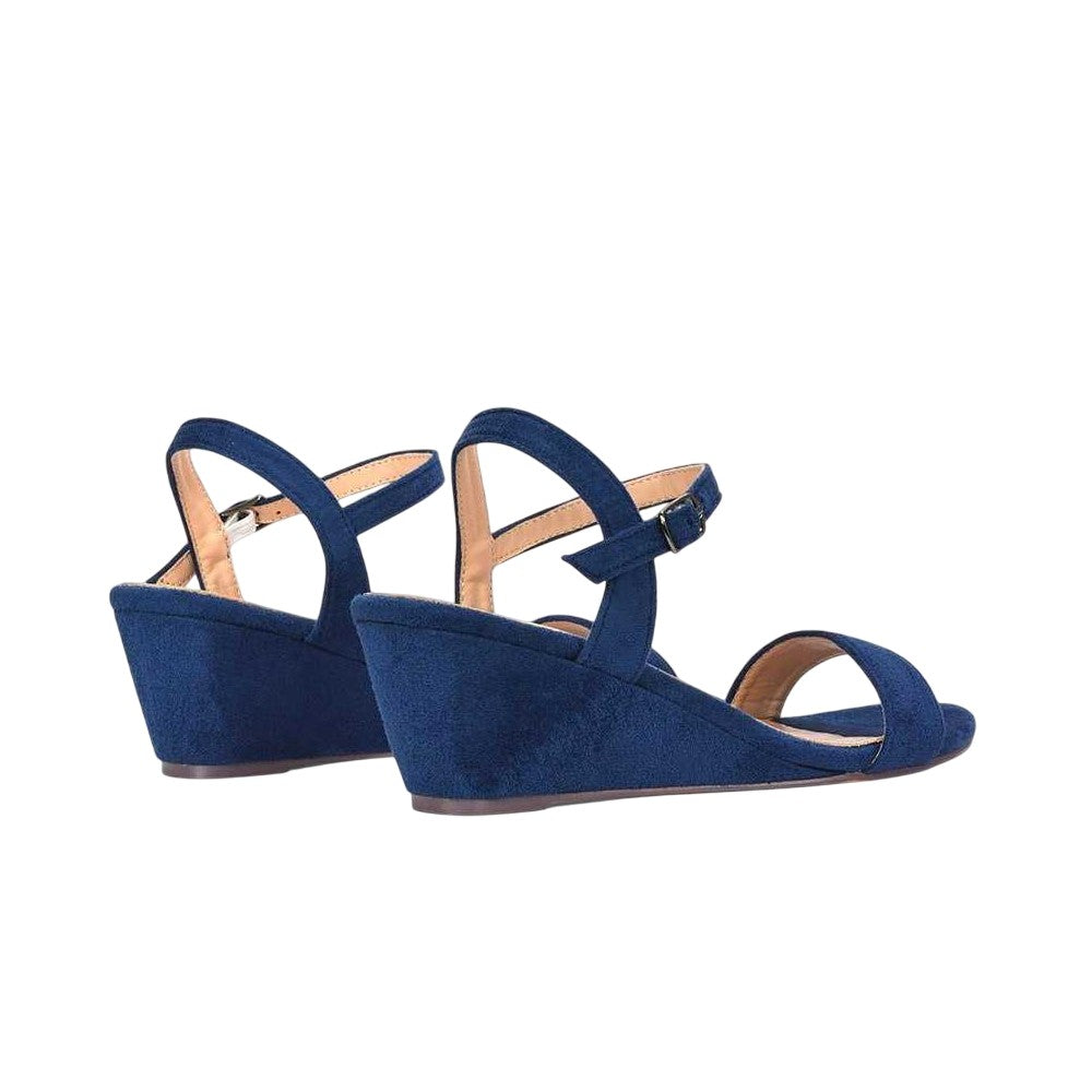 Navy - Back - XY London Womens-Ladies Alissa Open Toe Sandals