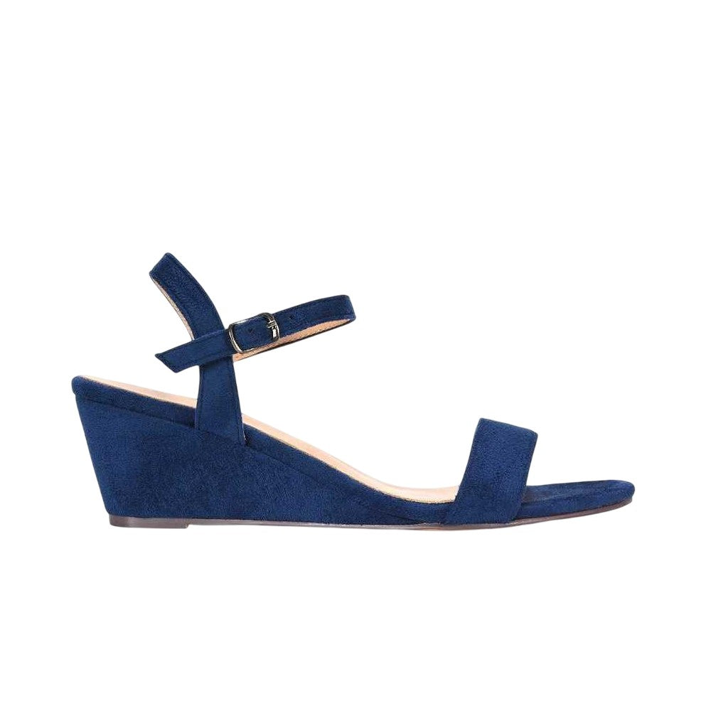 Navy - Side - XY London Womens-Ladies Alissa Open Toe Sandals