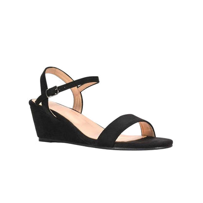 Jet Black - Lifestyle - XY London Womens-Ladies Alissa Open Toe Sandals