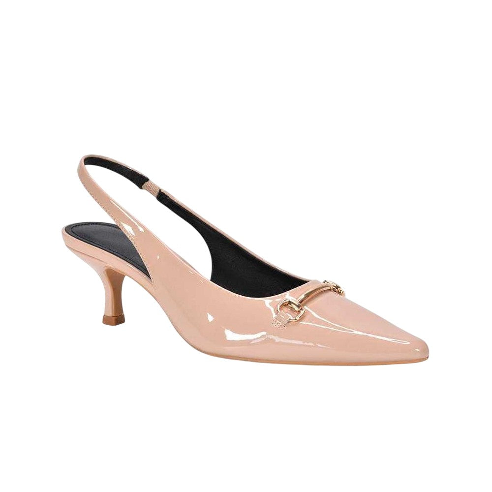 Nude - Lifestyle - XY London Womens-Ladies Jane Sling Back Mid Kitten Heel Sandals