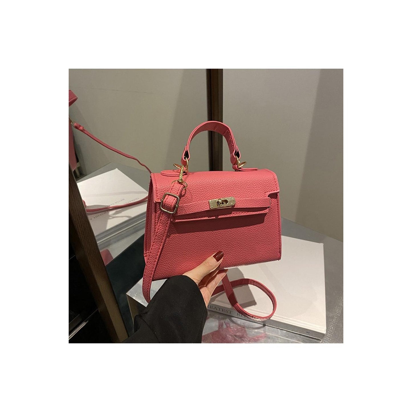 Light Red - Front - XY London Catherine Small Crossbody Bag