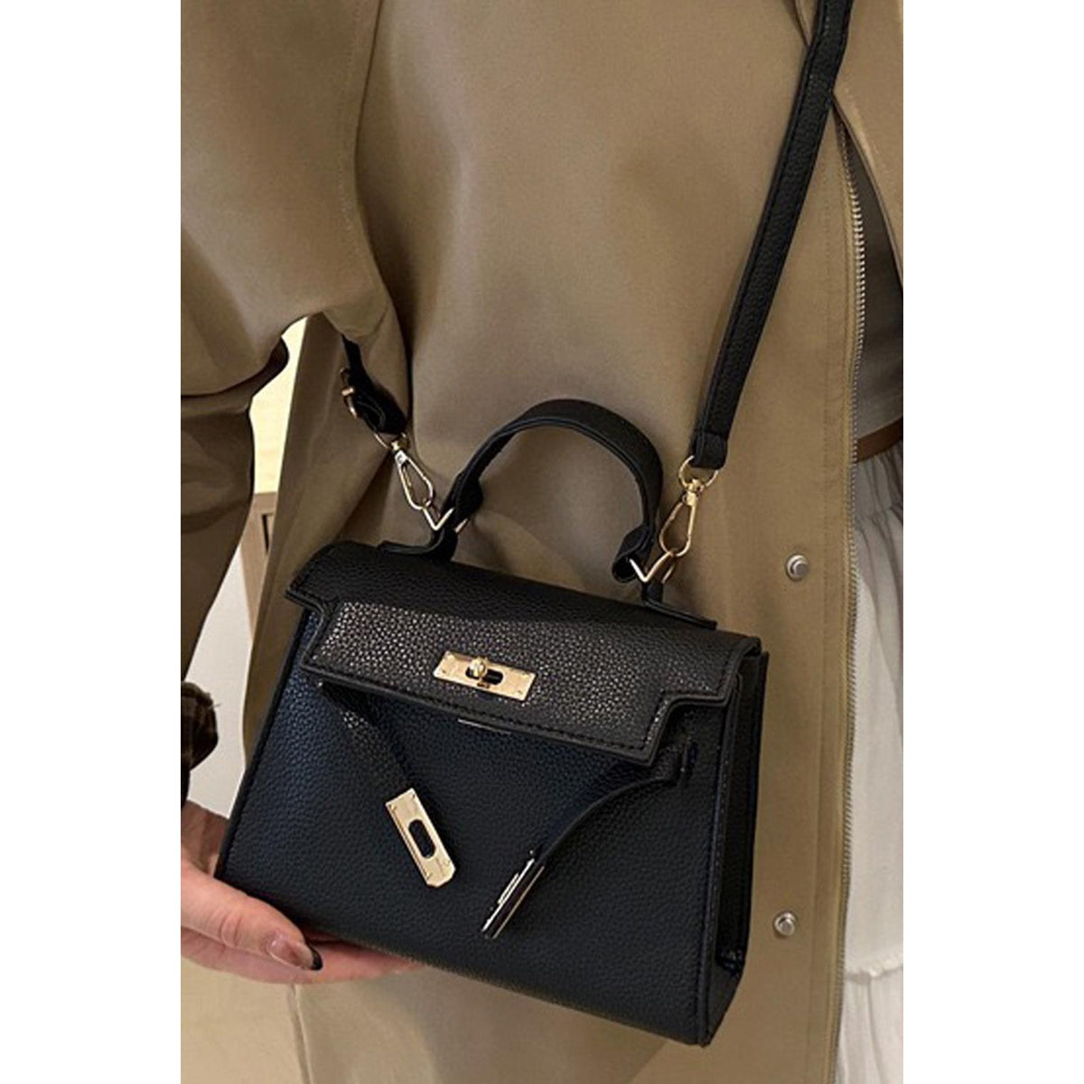 Black - Back - XY London Catherine Small Crossbody Bag