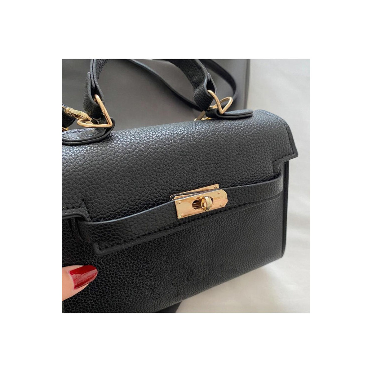 Black - Side - XY London Catherine Small Crossbody Bag
