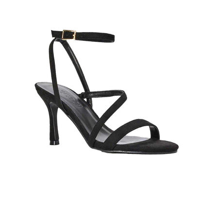 Jet Black - Lifestyle - XY London Womens-Ladies Sherry Strappy Stiletto Heel Sandals