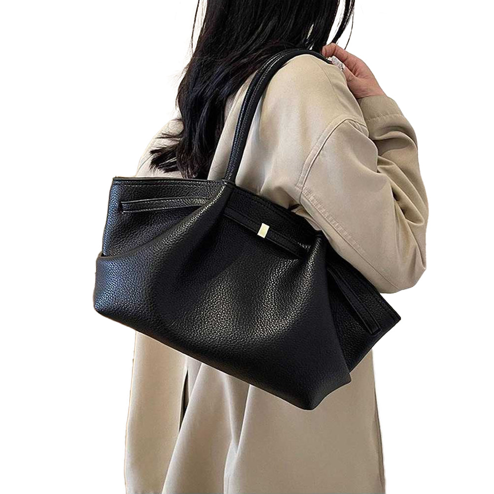 Black - Side - XY London Womens-Ladies Sophia Shoulder Bag