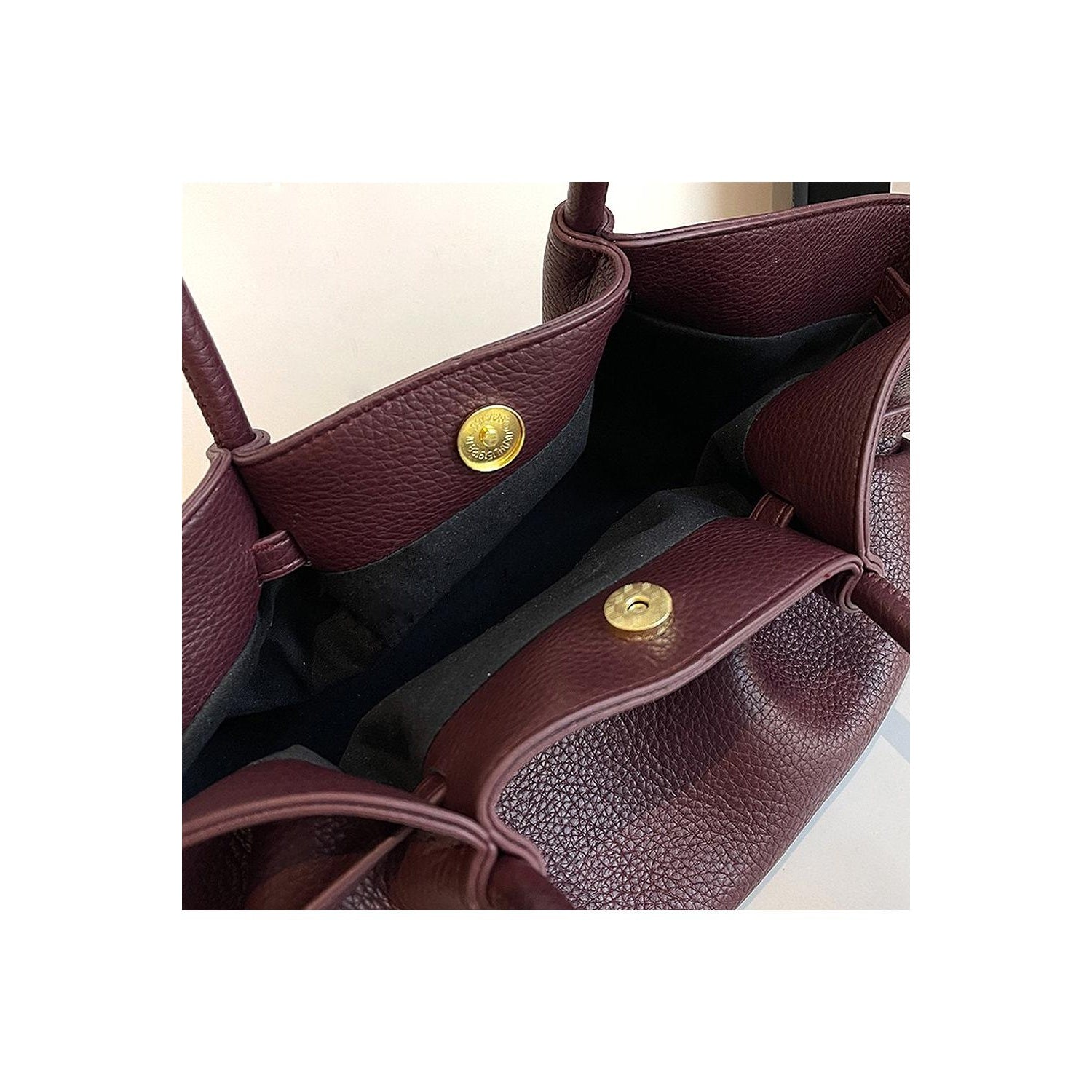 Burgundy - Side - XY London Womens-Ladies Sophia Shoulder Bag