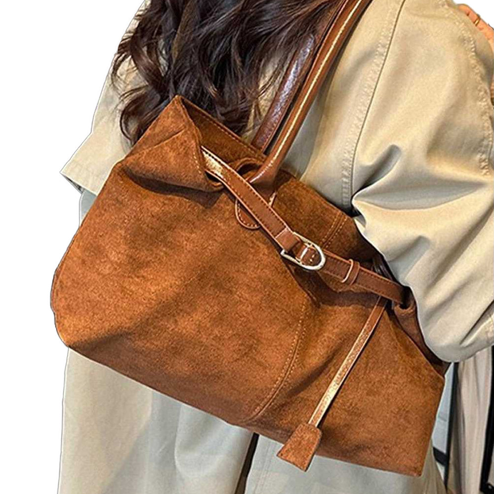 Tan - Back - XY London Womens-Ladies Kayleigh Handbag