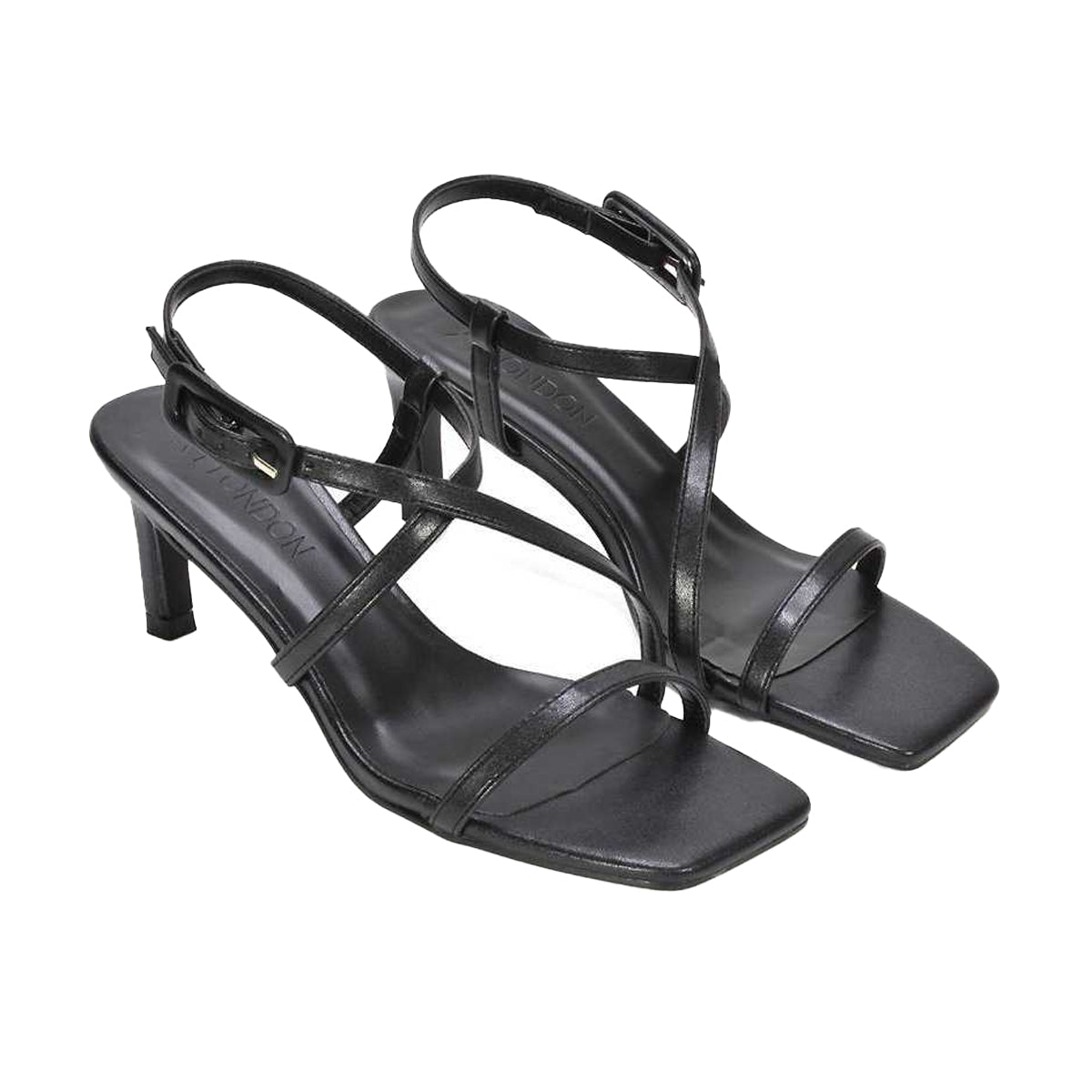 Black - Lifestyle - XY London Womens-Ladies Gabriella Adjustable Strap Sandals