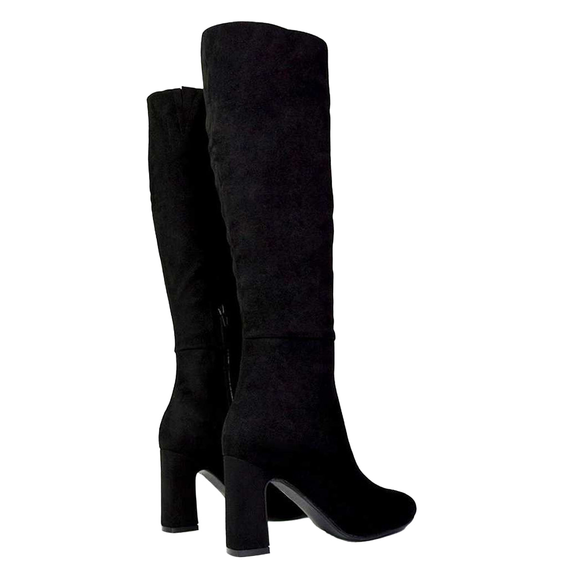 Jet Black - Back - XY London Womens-Ladies Lillia Knee-High Boots
