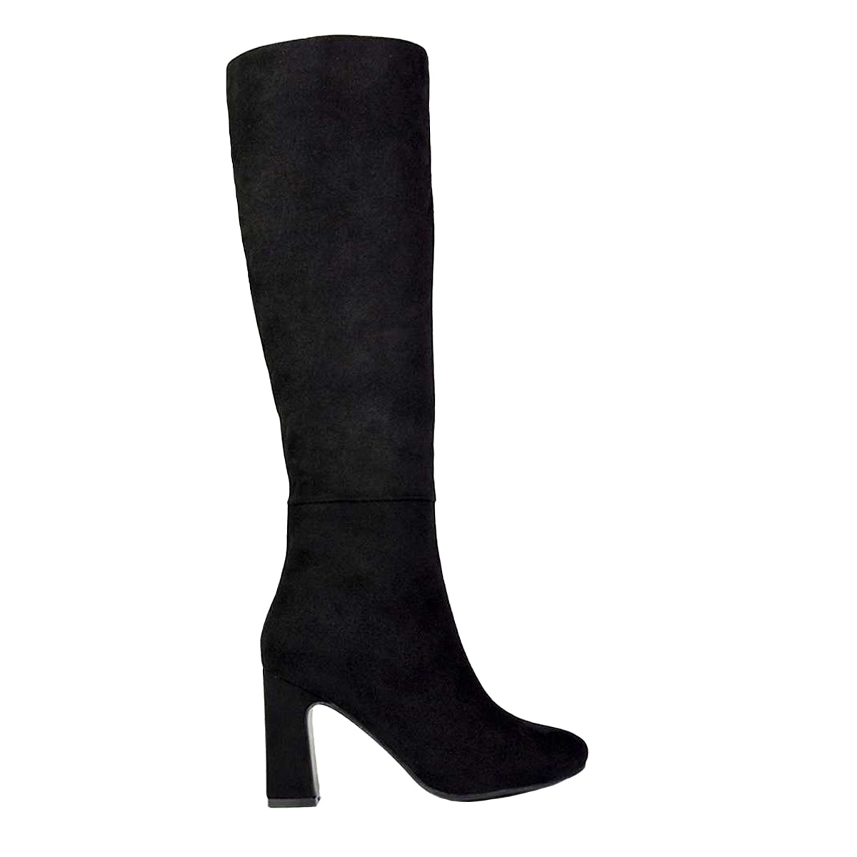 Jet Black - Front - XY London Womens-Ladies Lillia Knee-High Boots