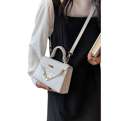 White - Back - XY London Womens-Ladies Maya Removable Straps Satchel