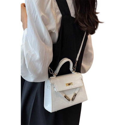 White - Side - XY London Womens-Ladies Maya Removable Straps Satchel
