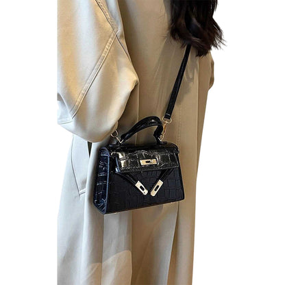 Black - Back - XY London Womens-Ladies Maya Removable Straps Satchel