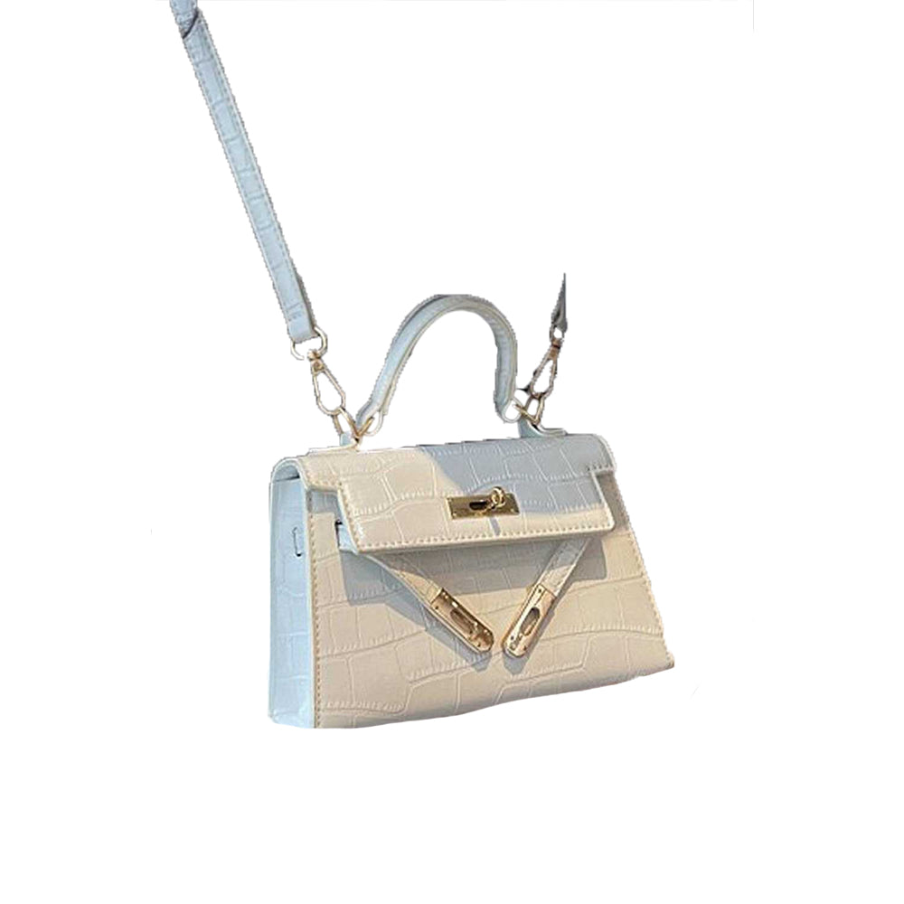 White - Front - XY London Womens-Ladies Maya Removable Straps Satchel