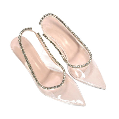 Nude - Lifestyle - XY London Womens-Ladies Beryl Patent Rhinestone High Heel Court Shoes