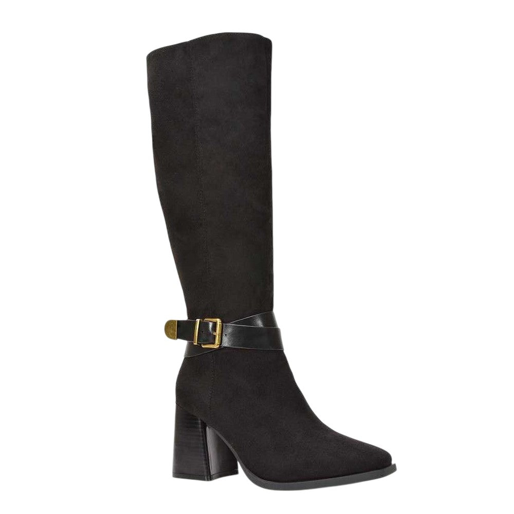 Jet Black - Lifestyle - XY London Womens-Ladies Ophelia Knee-High Block Heel Long Boots