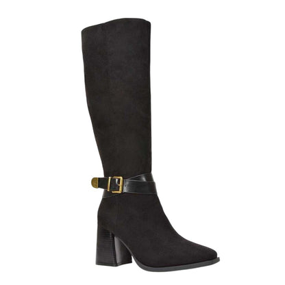 Jet Black - Lifestyle - XY London Womens-Ladies Ophelia Knee-High Block Heel Long Boots