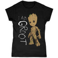Front - Guardians Of The Galaxy 2 Womens/Ladies I Am Groot Scribble T-Shirt