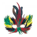 Front - Bristol Novelty Unisex Adults Bright Colour Feather Eye Mask