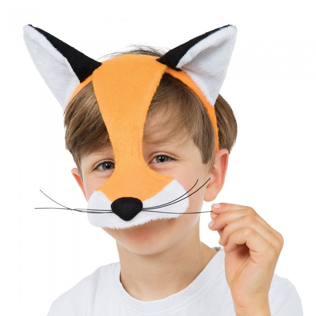 Front - Bristol Novelty Childrens/Kids Half Face Fox Mask