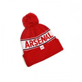Red-White - Side - Arsenal FC Unisex Adults Knitted Bobble Hat