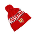 Front - Arsenal FC Unisex Adults Knitted Bobble Hat