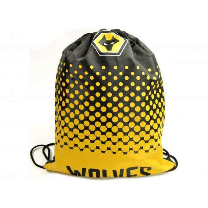 Front - Wolverhampton Wanderers FC Fade Drawstring Bag