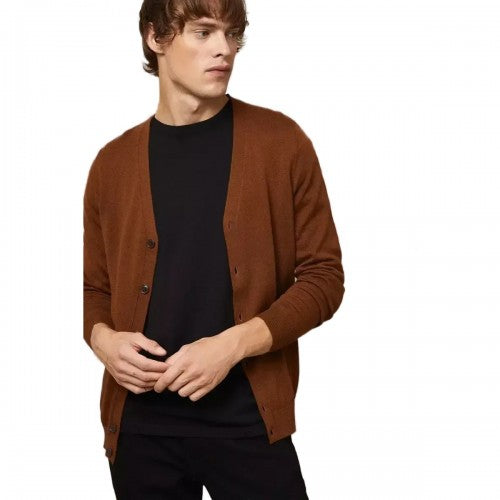Front - Burton Mens 1904 Merino Blend Cardigan