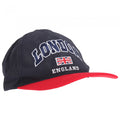 Front - Unisex Navy/Red London England Union Flag Cap