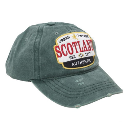 Front - Scotland Unisex Adults Distressed Baseball Cap