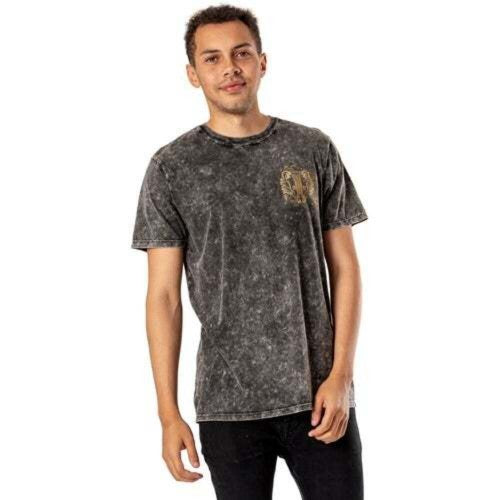 Front - Harry Potter Unisex Adult Hufflepuff Acid Wash T-Shirt