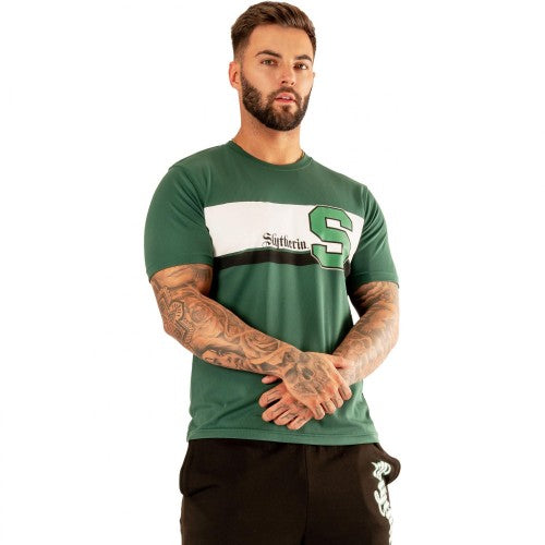 Front - Harry Potter Unisex Adult Track & Field Slytherin T-Shirt