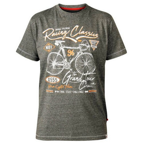 Front - Duke Mens Eastwood D555 Bicycle Print T-Shirt