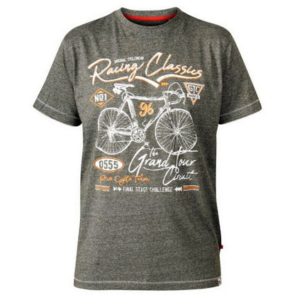 Front - Duke Mens Eastwood D555 Bicycle Print T-Shirt